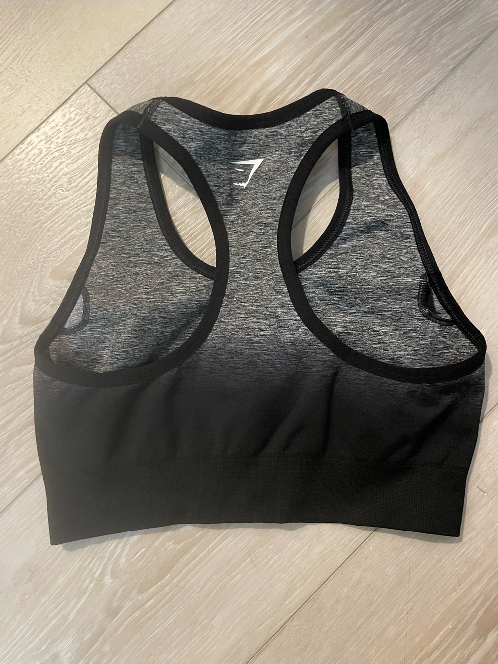 Gymshark Black & Gray Ombre Racerback Sports Bra - Picture 3 of 4